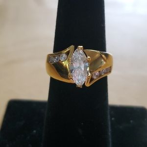 Lia Sophia Gold Plated Marquise CZ Ring